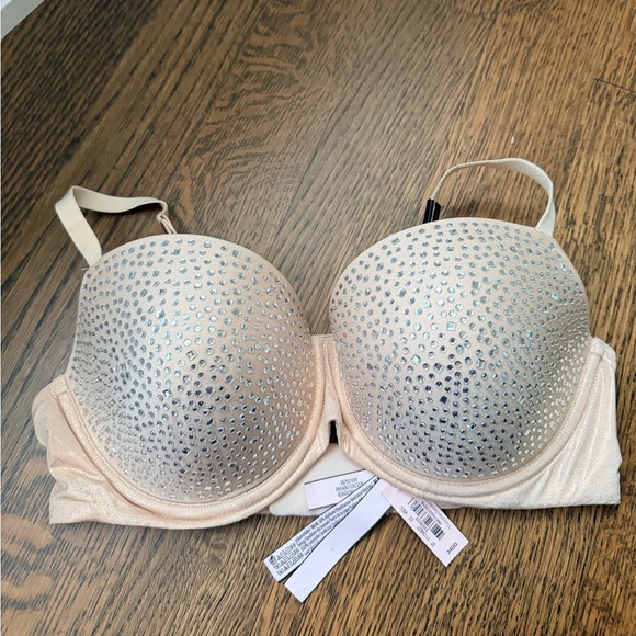 VICTORIA’S SECRET Rhinestone Sparkly Dream Angels Lined Demi Size 34DD Brand New - Picture 5 of 11